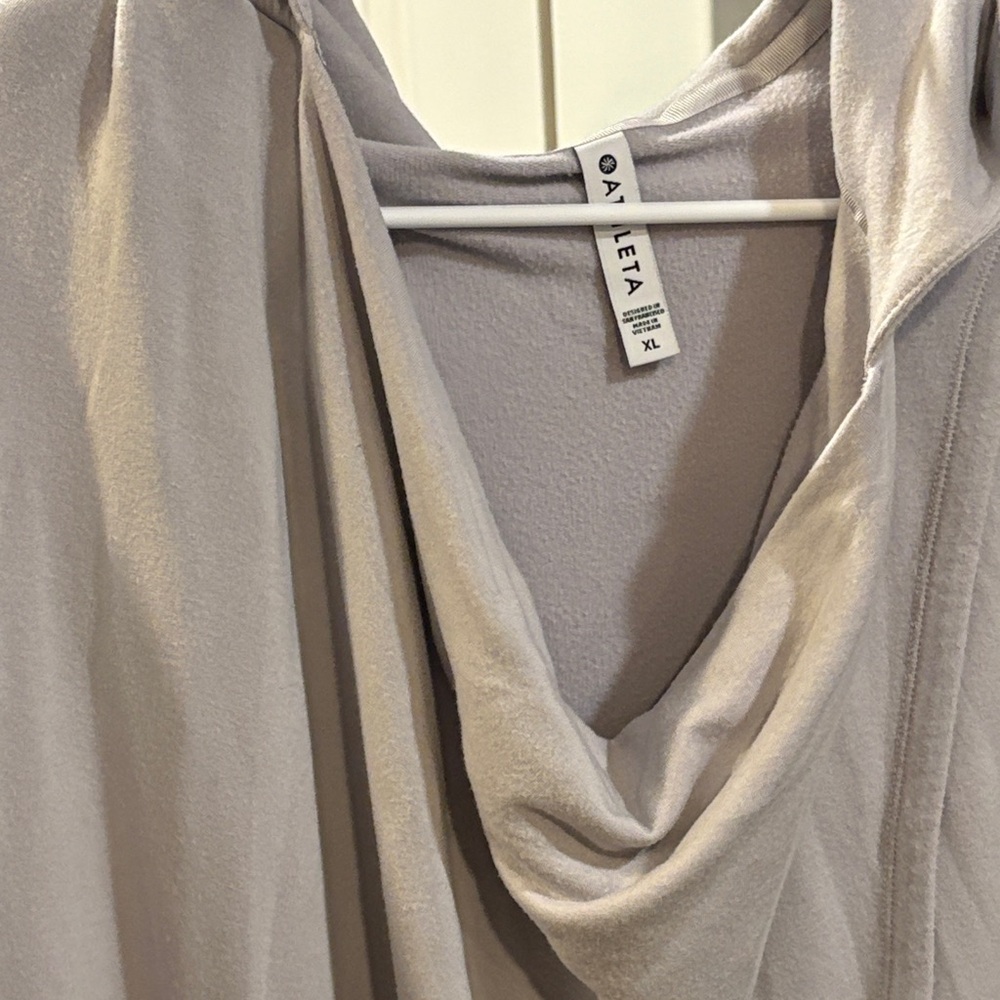 Athleta Lavender Draped Top with Hood